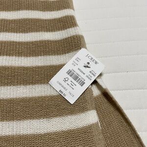 J. Crew Tan and White Knit Top